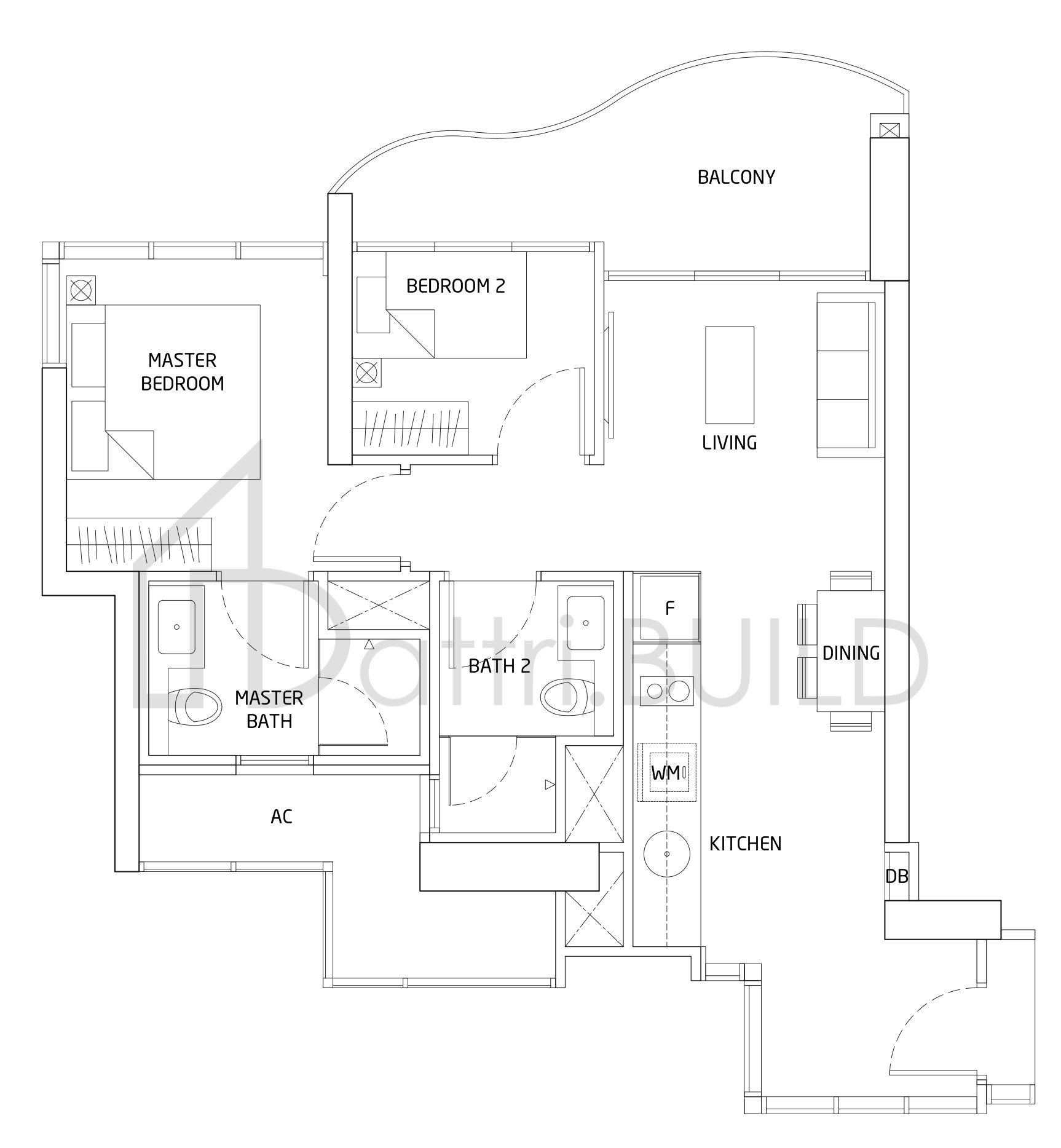 QUEENS PEAK B2 floorplan (watermarked)