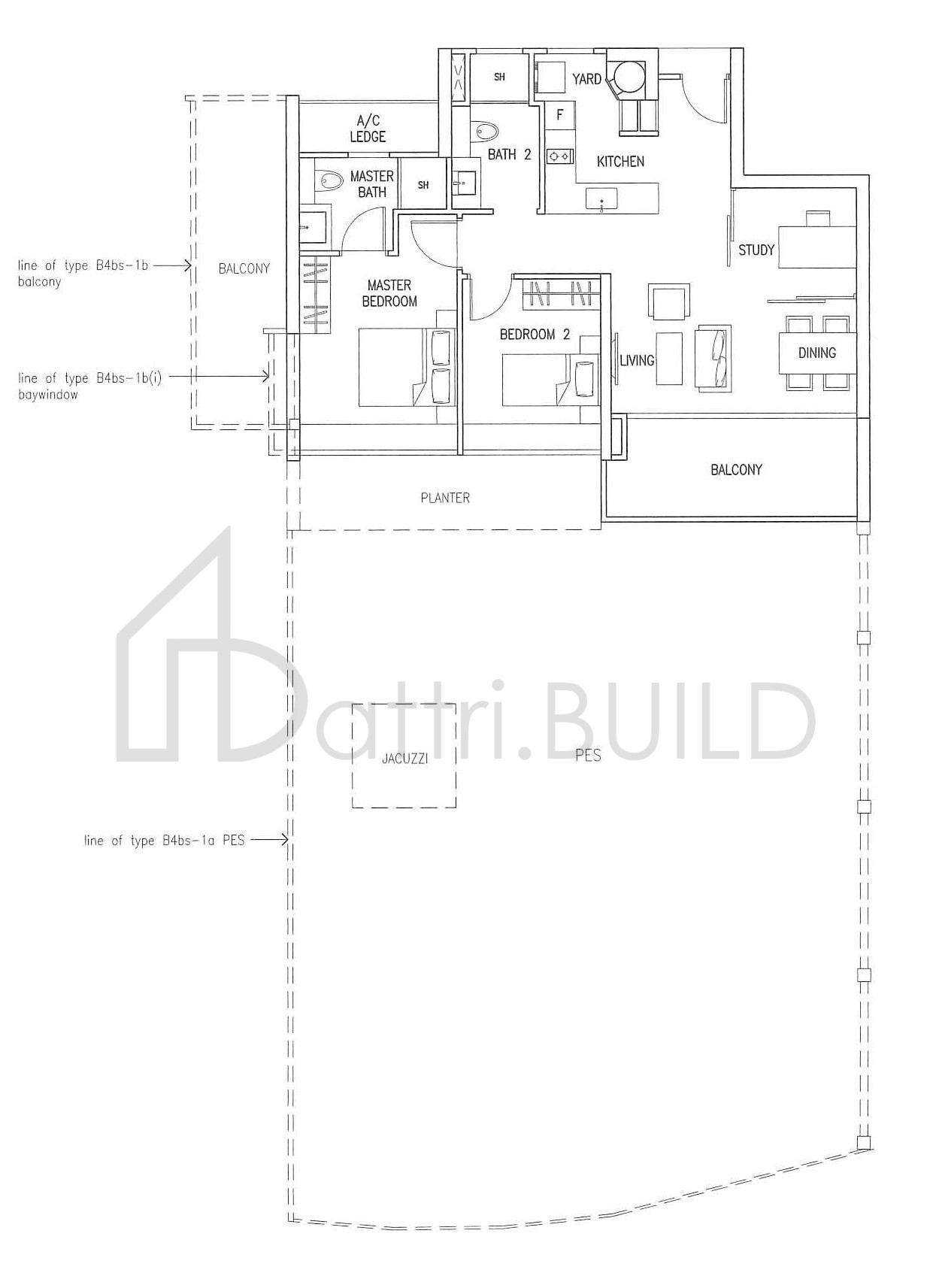 SUITES AT ORCHARD B4bs floorplan (watermarked)