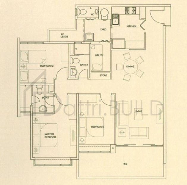 THE RAINTREE C3f-p floorplan (watermarked)
