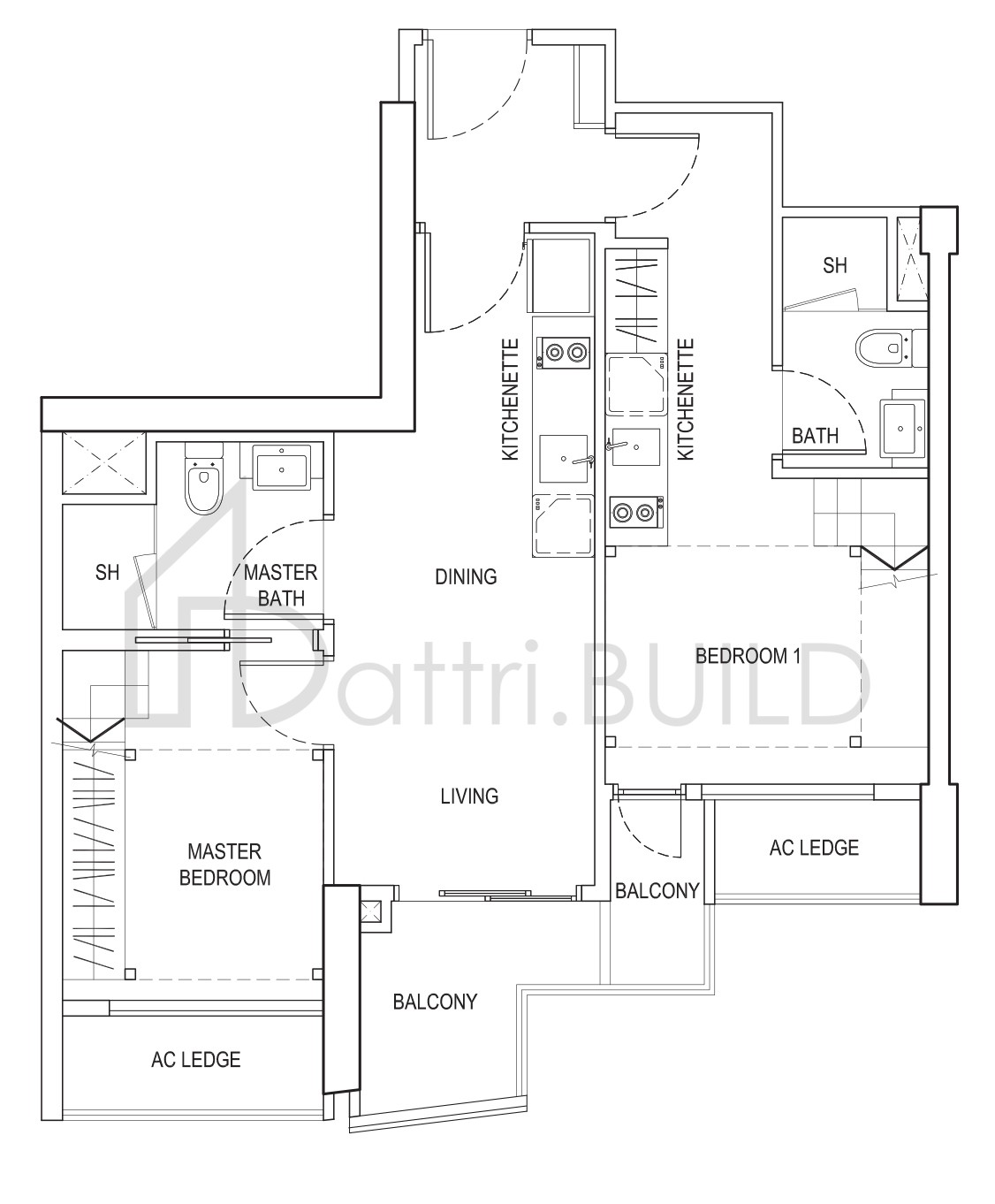 CITY GATE 2DK6 floorplan (watermarked)