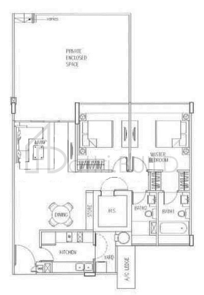 THE SIXTH AVENUE RESIDENCES B1p floorplan (watermarked)