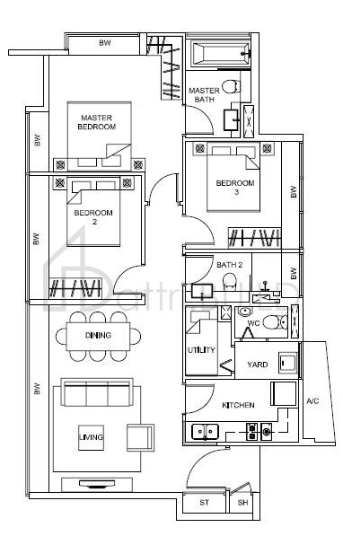 WILKIE STUDIO C3 floorplan (watermarked)