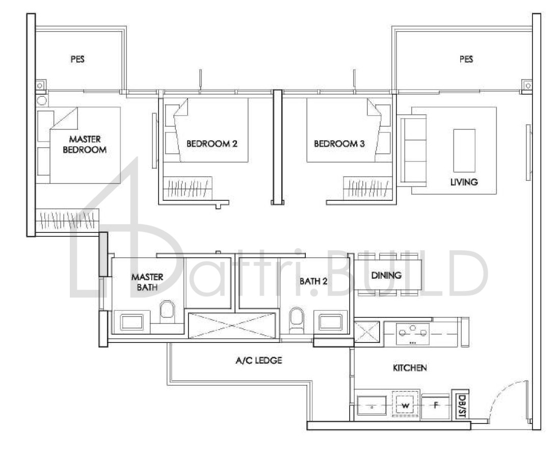 THE ALPS RESIDENCES C1-P floorplan (watermarked)