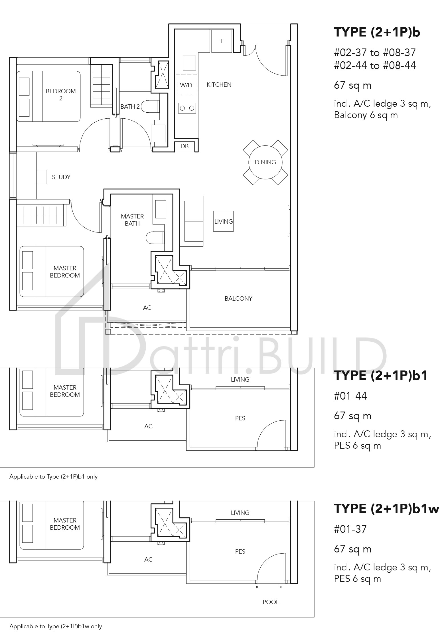 THE JOVELL (2+1P)b floorplan (watermarked)