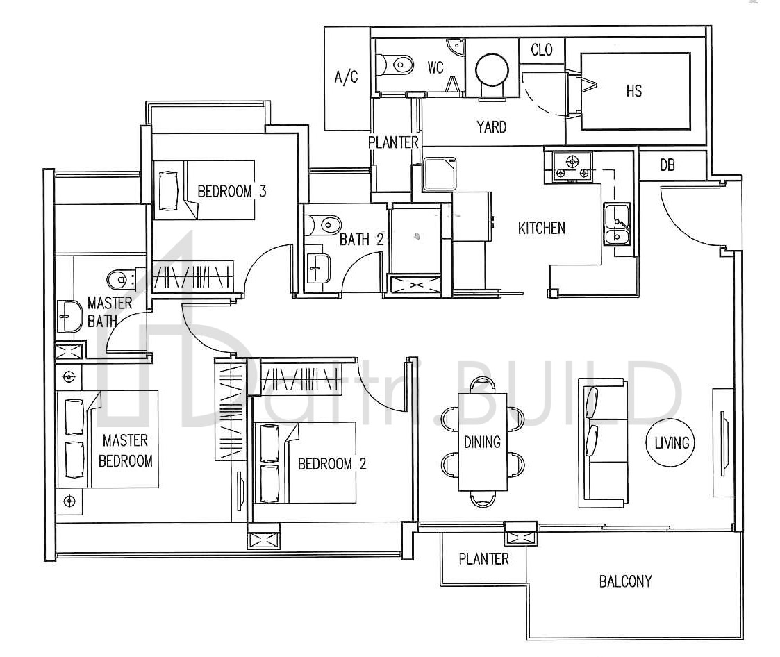 THE INFINITI B3  floorplan (watermarked)