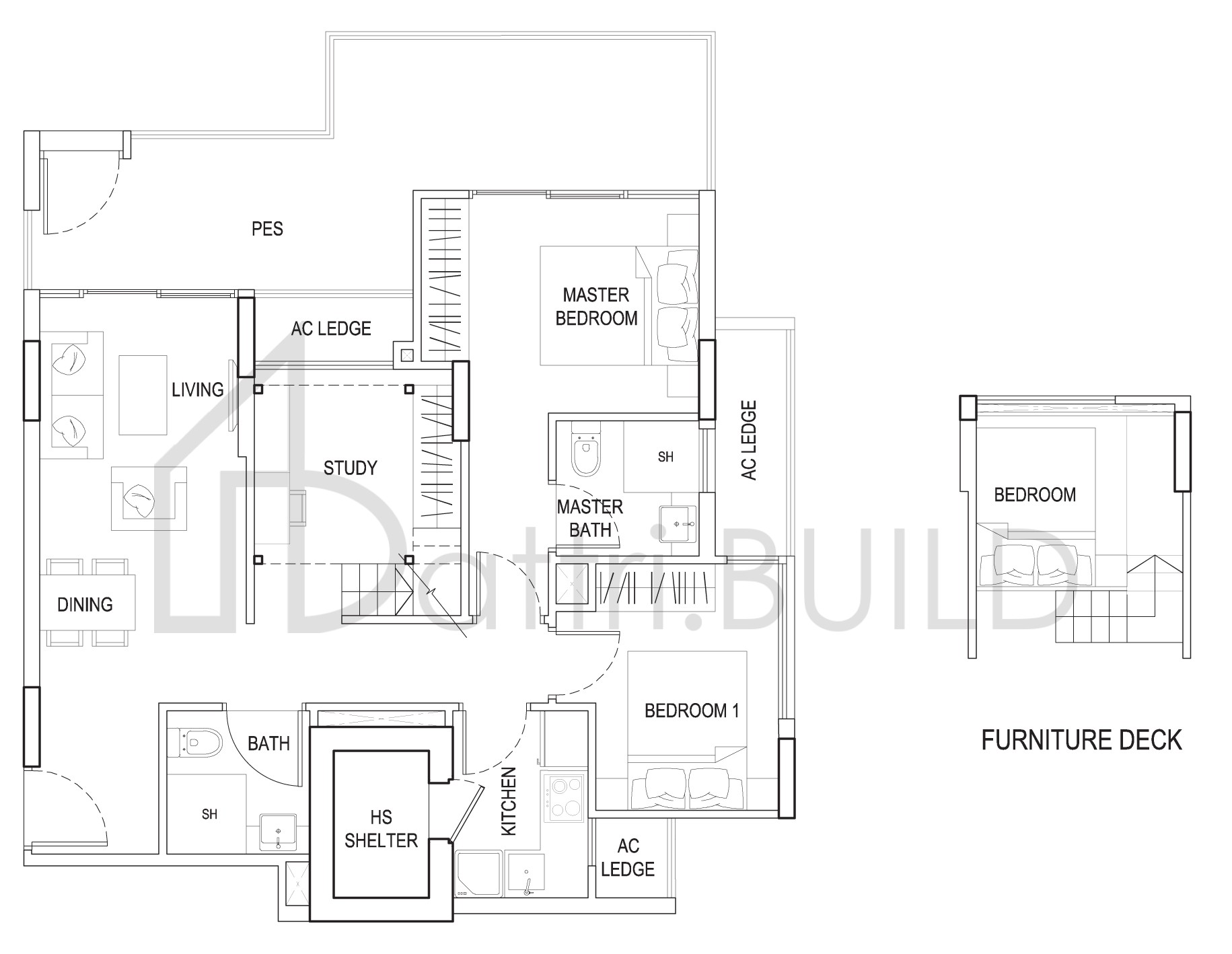 URBAN VISTA 10B2 floorplan (watermarked)