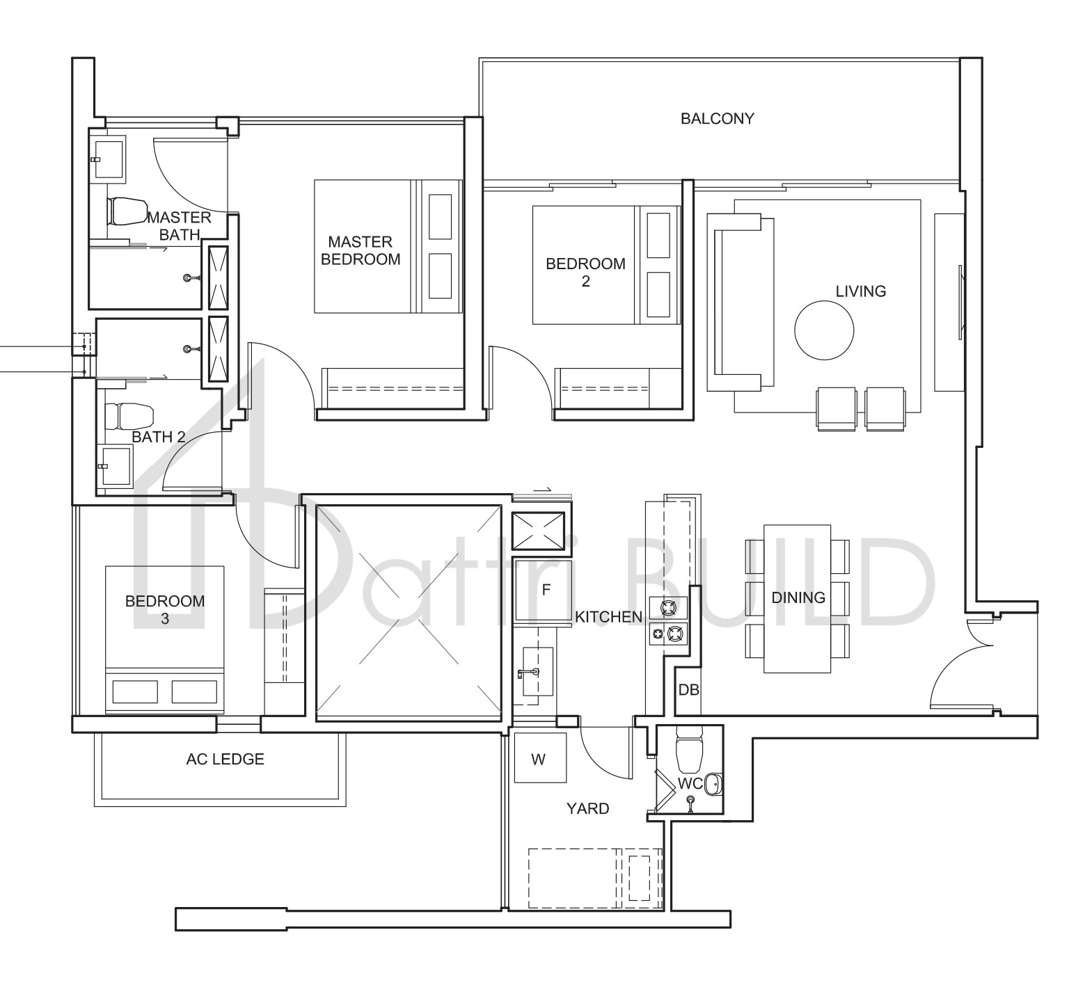 THE VENUE RESIDENCES C2 floorplan (watermarked)