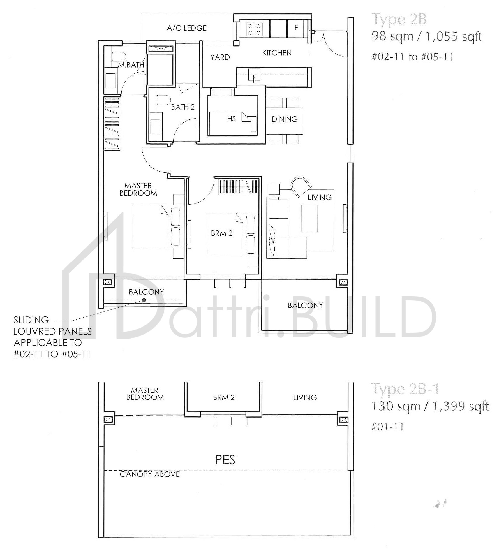 THE GLYNDEBOURNE 2B-1 floorplan (watermarked)