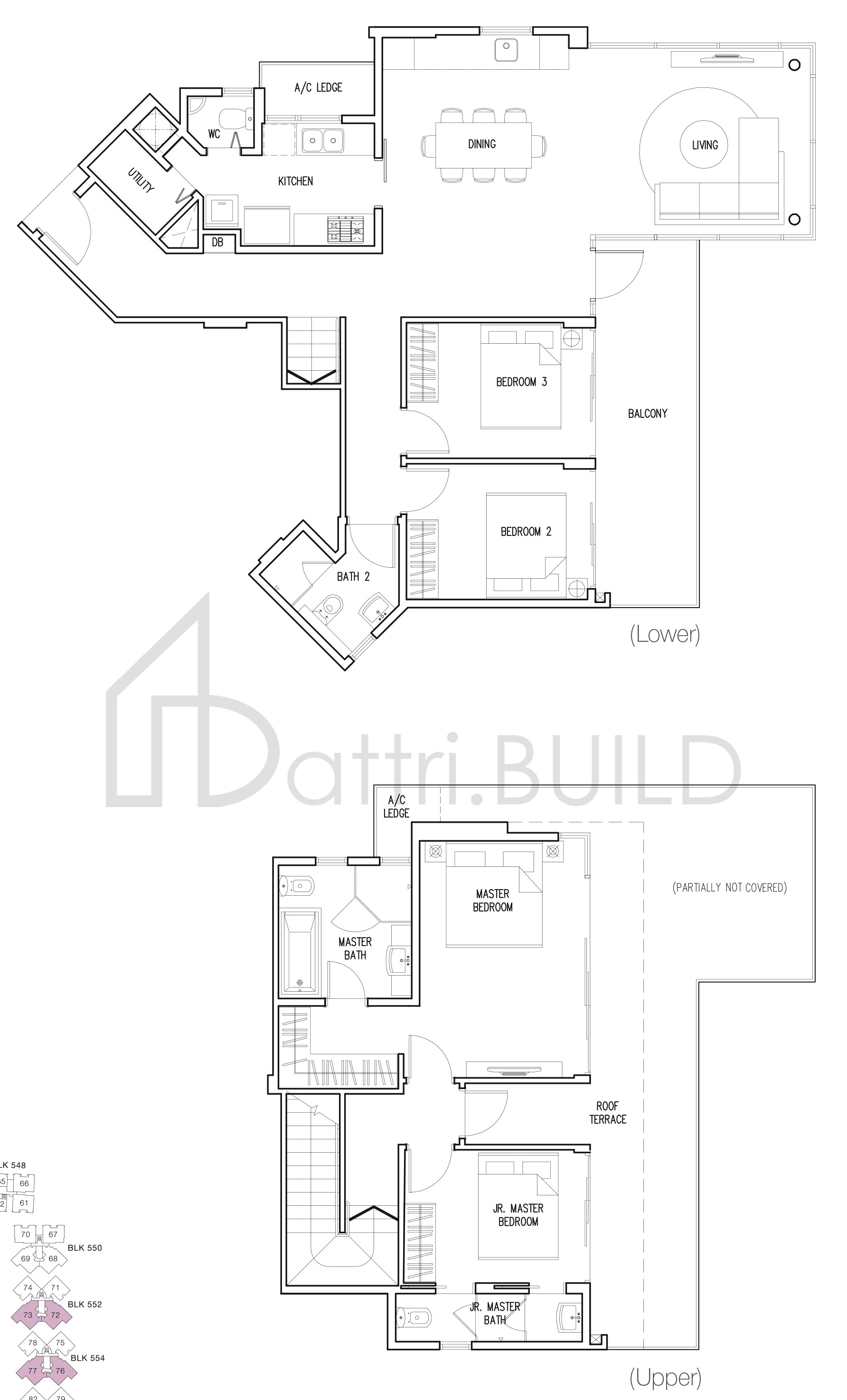 THE MILTONIA RESIDENCES D2-PHa floorplan (watermarked)