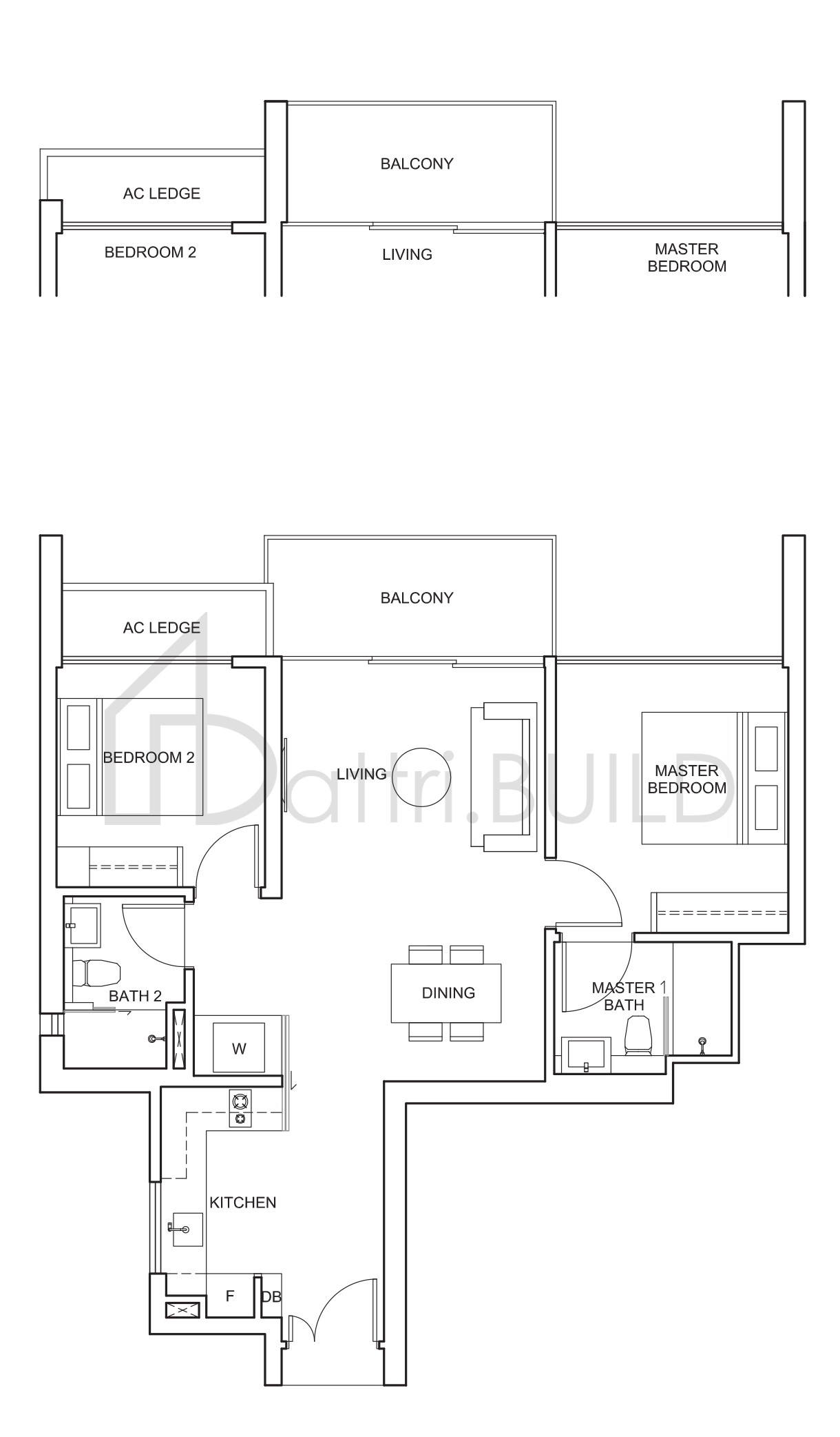 THE VENUE RESIDENCES B1a floorplan (watermarked)