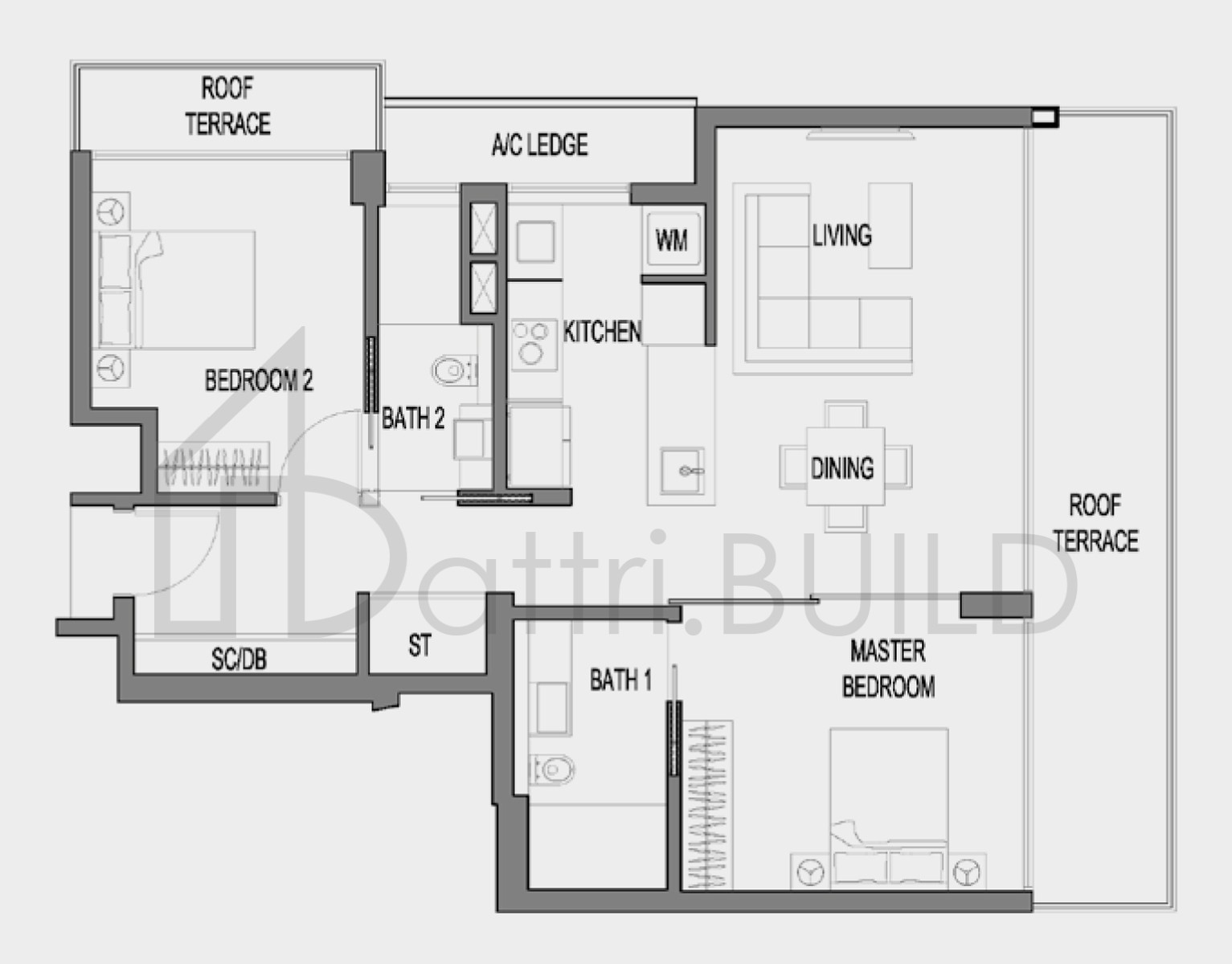 MARINE BLUE B1(T) floorplan (watermarked)