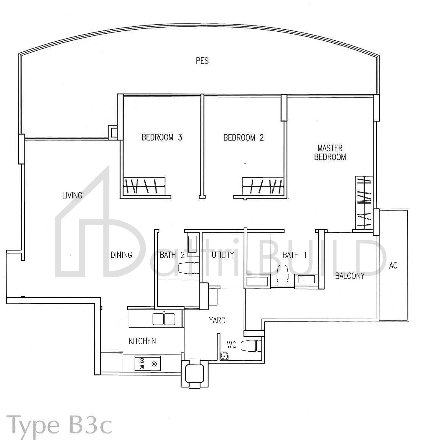 THE TAMPINES TRILLIANT B3c floorplan (watermarked)