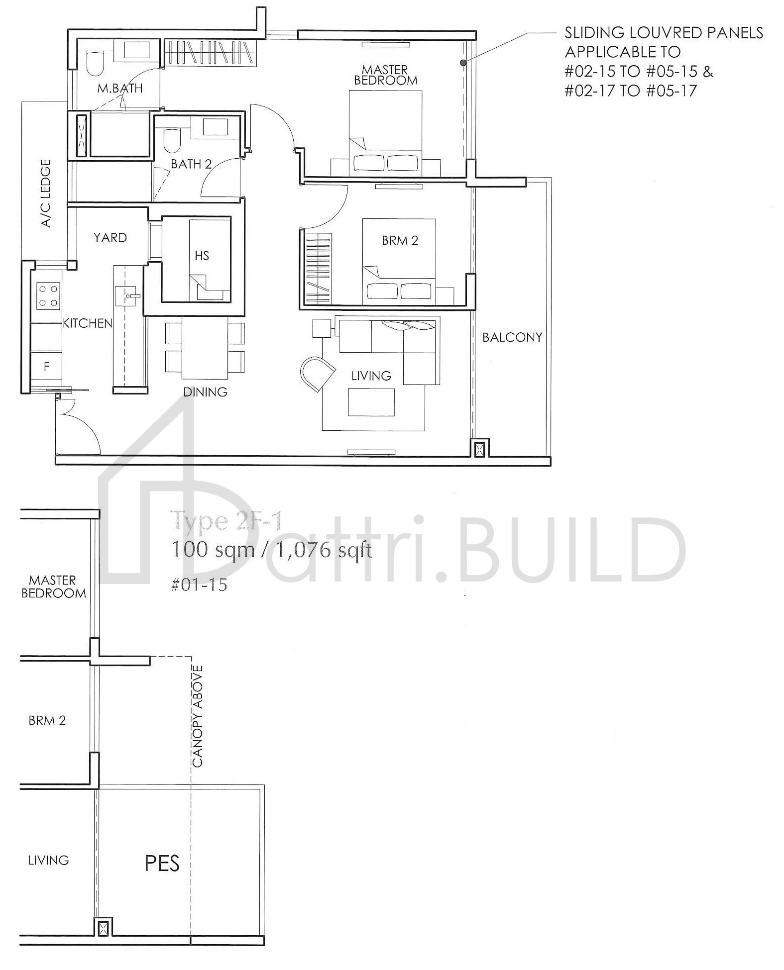 THE GLYNDEBOURNE 2F-1 floorplan (watermarked)