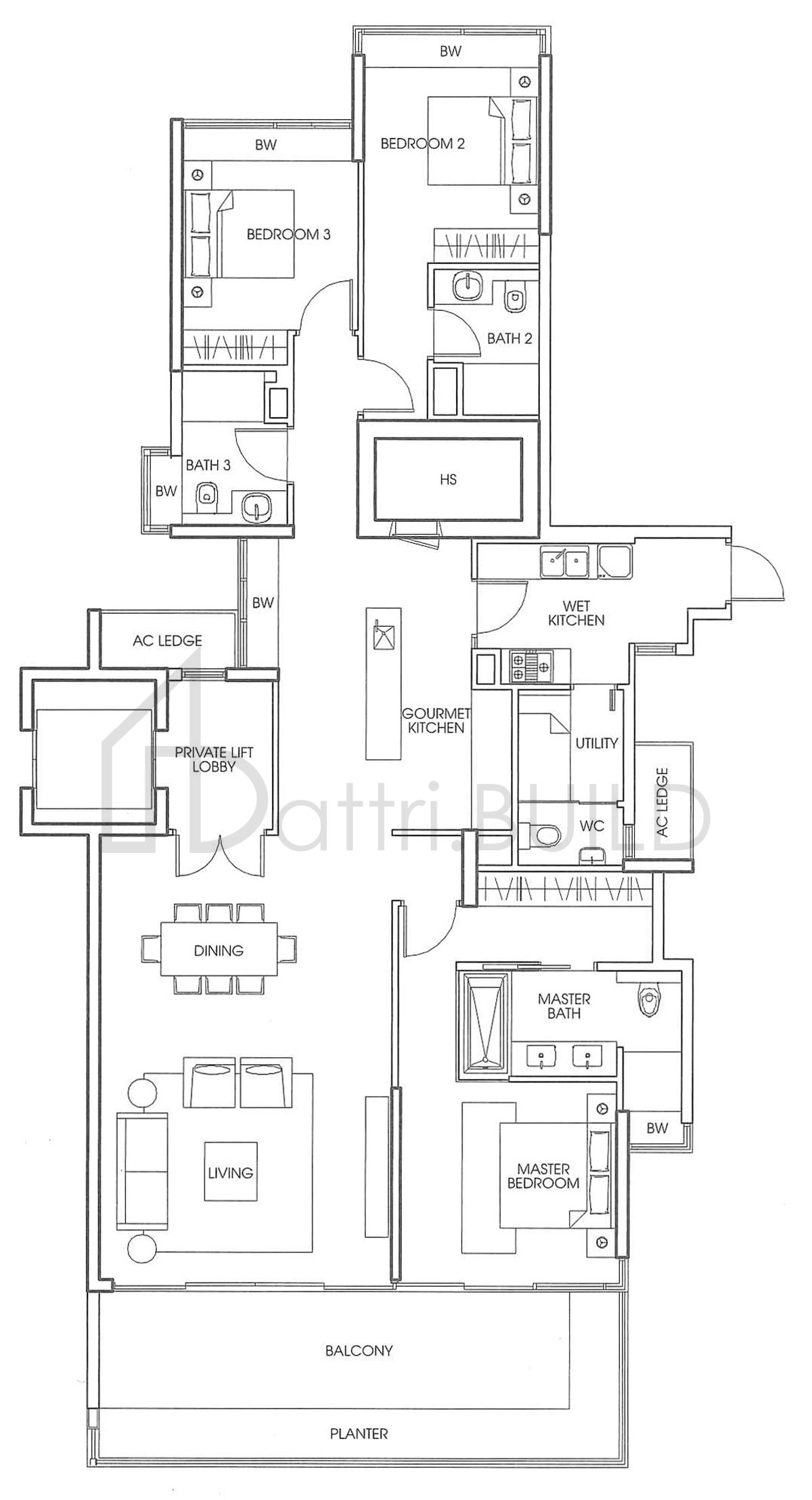 THE ORANGE GROVE A2 floorplan (watermarked)