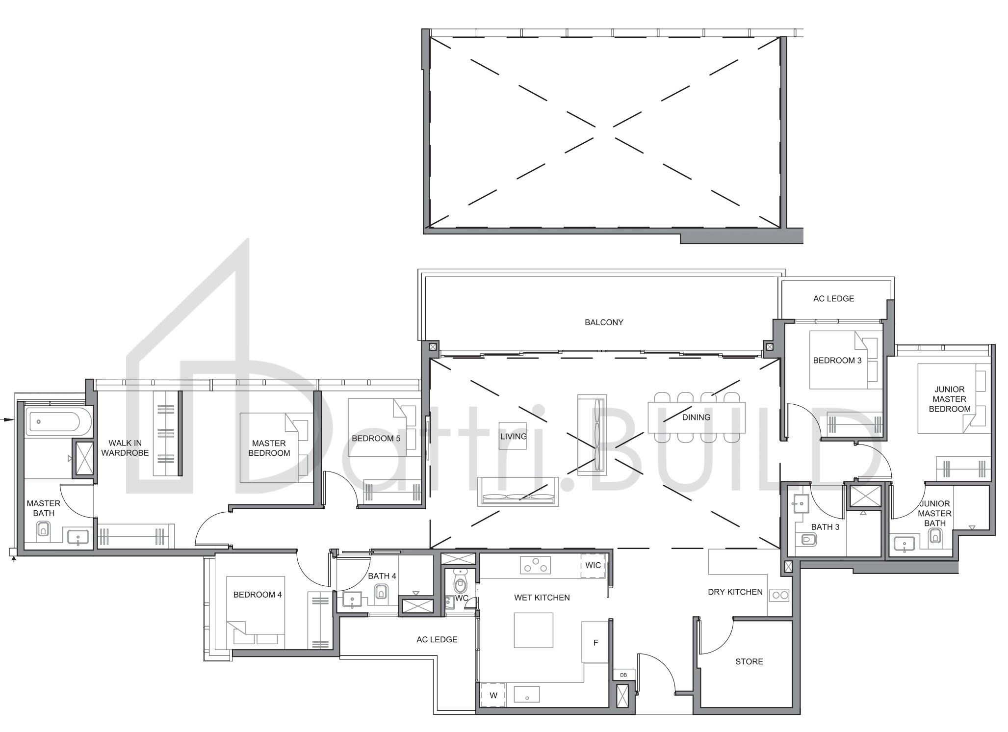 PARC CLEMATIS PH-4 floorplan (watermarked)