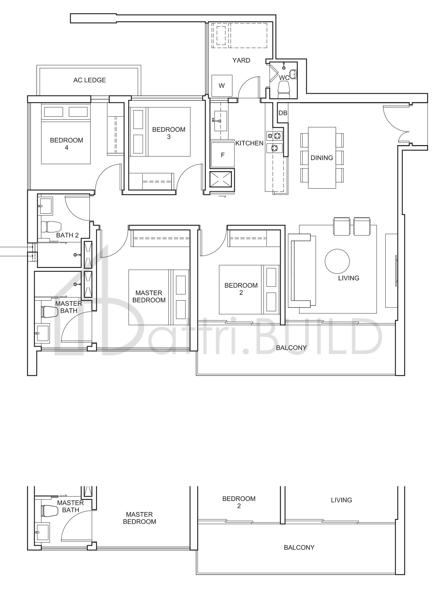 THE VENUE RESIDENCES D1a floorplan (watermarked)