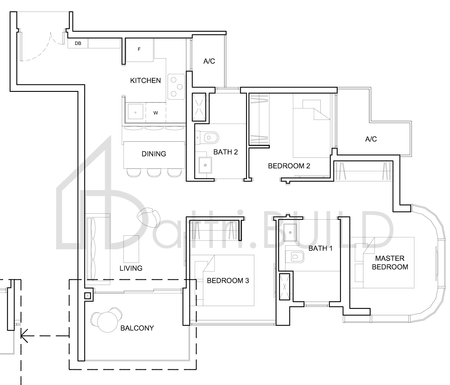 HIGH PARK RESIDENCES 3C2 floorplan (watermarked)