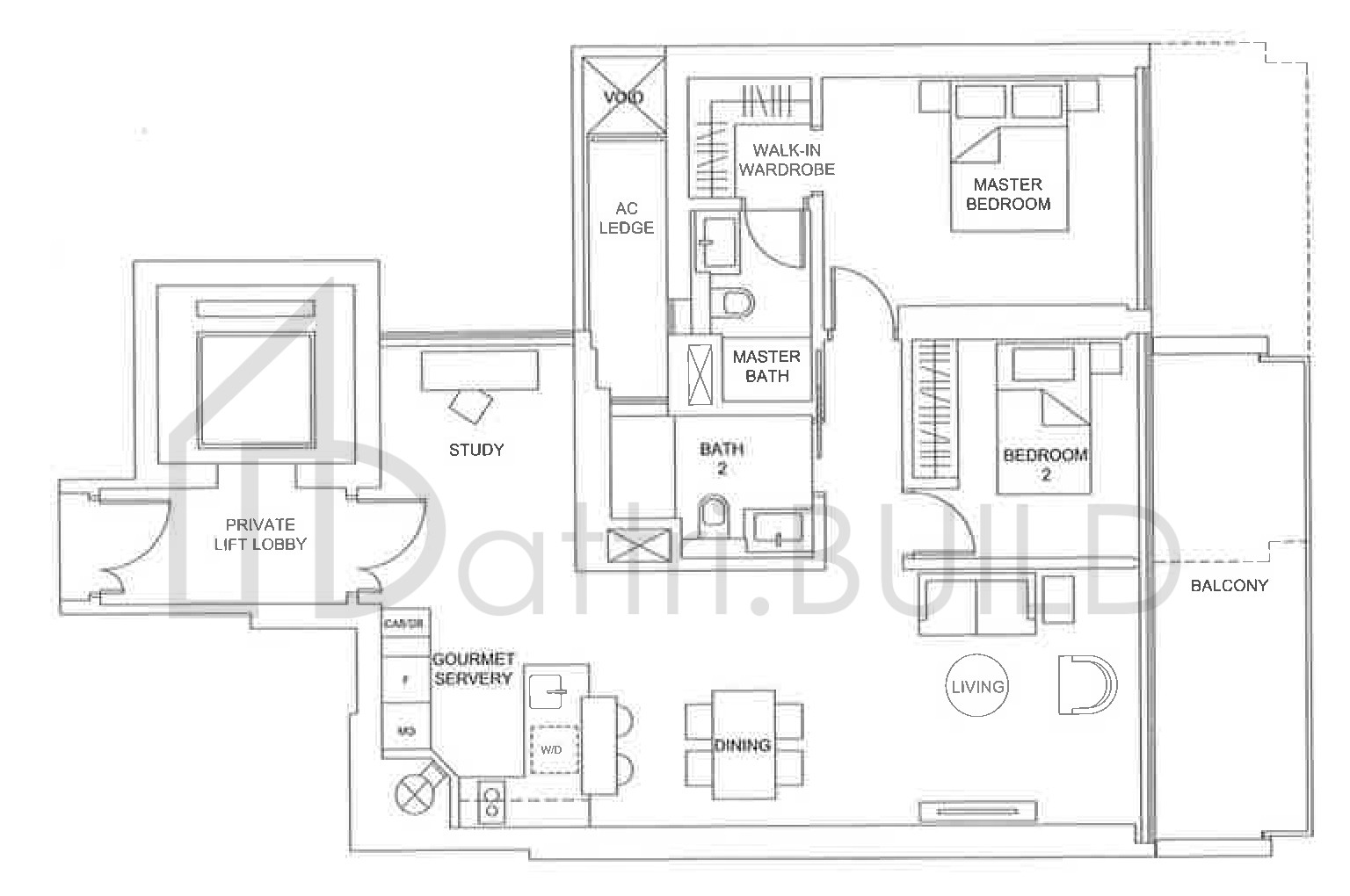 MARINA ONE RESIDENCES 2D+S floorplan (watermarked)