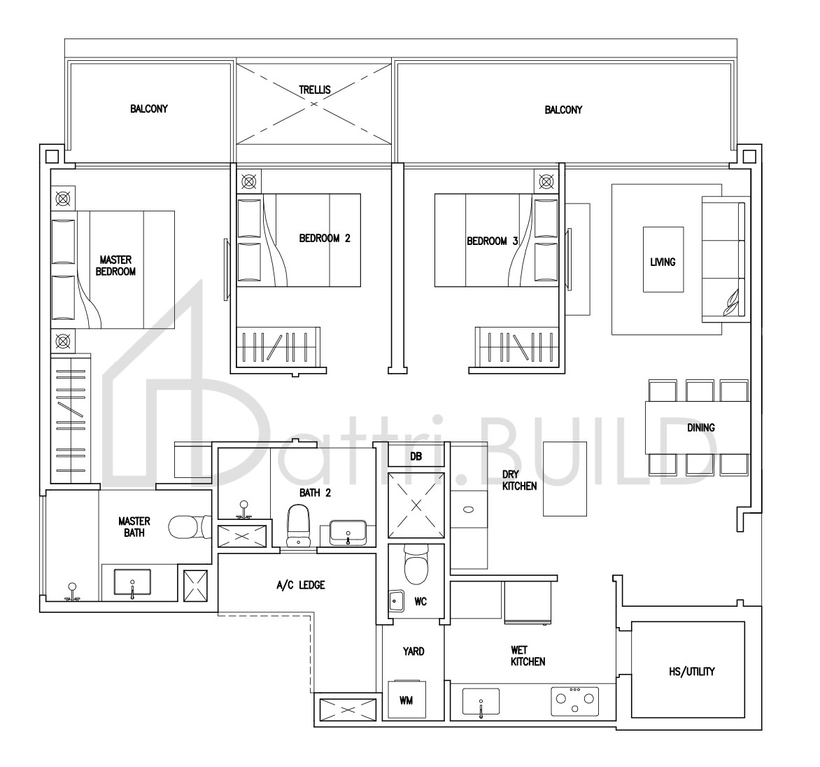CITYLIFE@TAMPINES C1a floorplan (watermarked)