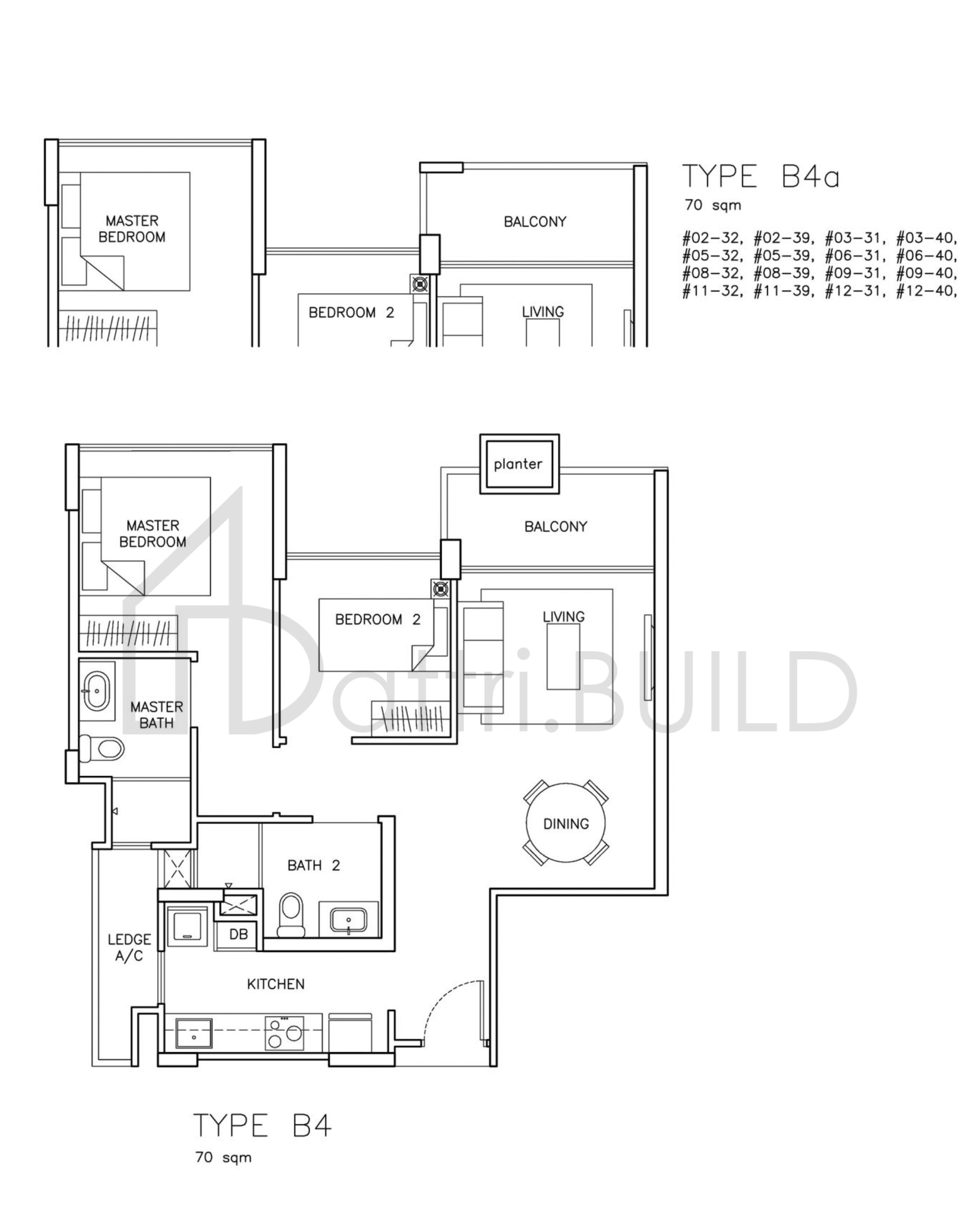 THE SANTORINI B4a floorplan (watermarked)