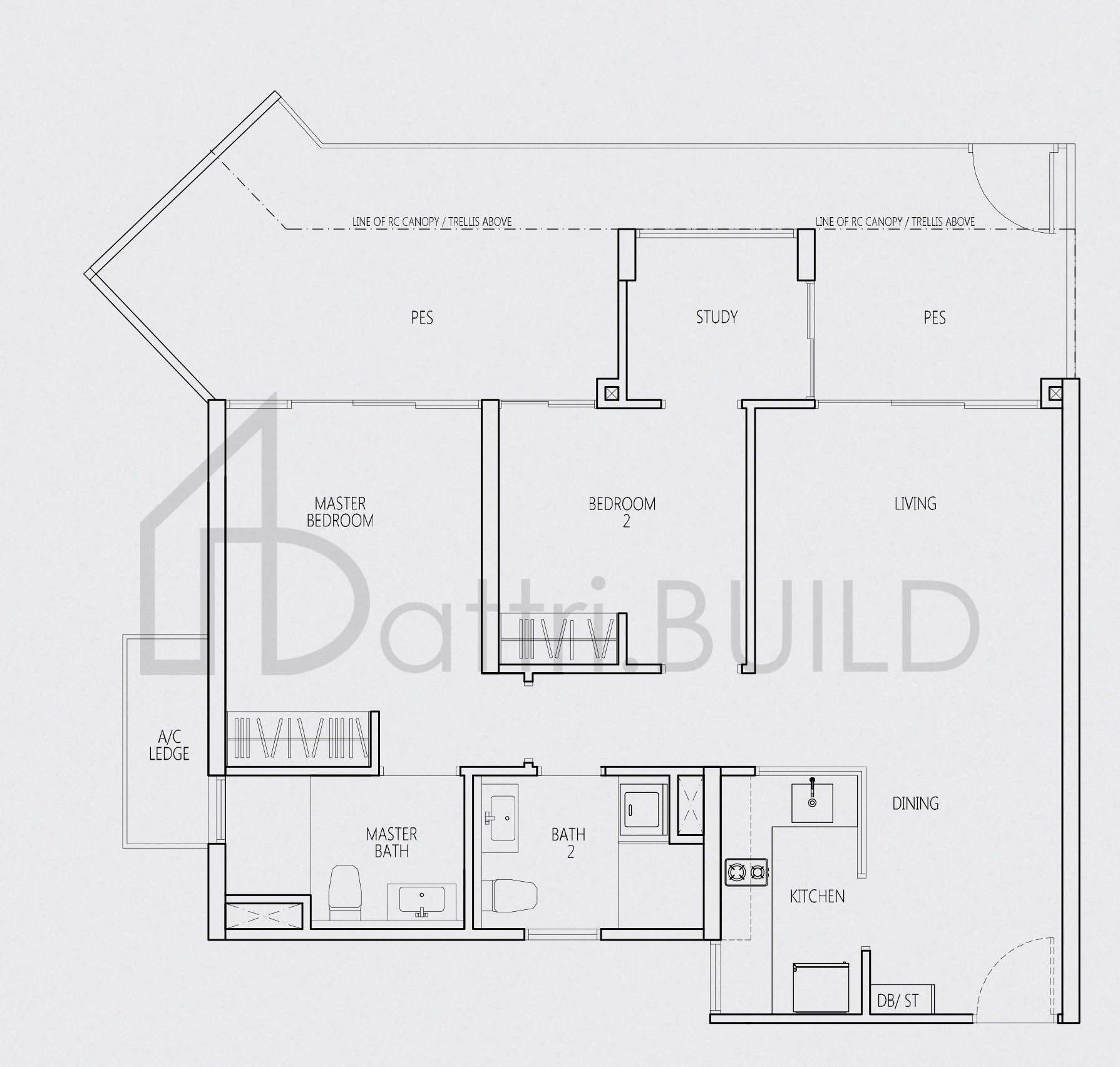 Q BAY RESIDENCES BSp2 floorplan (watermarked)
