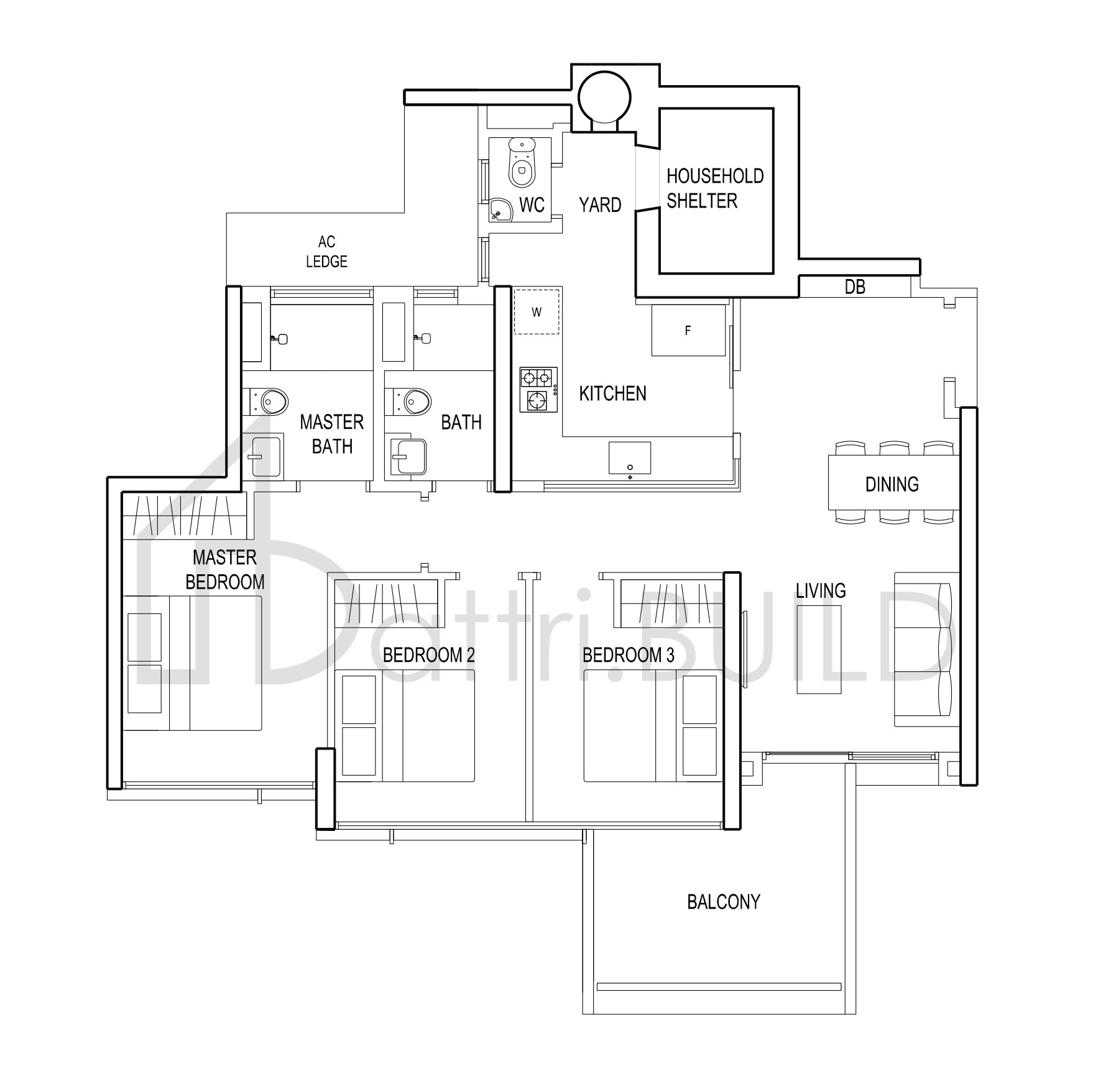 THE TERRACE B4 floorplan (watermarked)