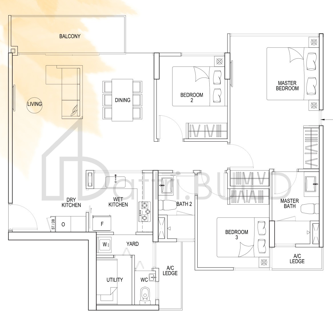 THE RAINFOREST B3 floorplan (watermarked)