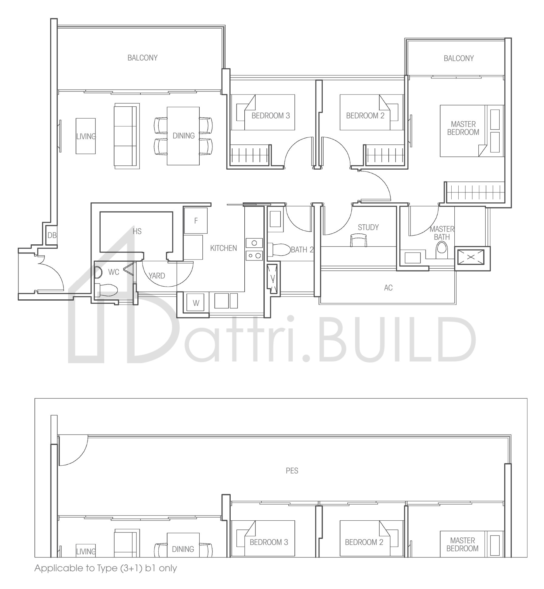 BARTLEY RESIDENCES (3+1)b floorplan (watermarked)