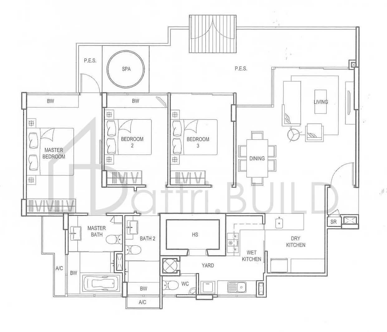 CLEMENTIWOODS CONDOMINIUM C2ap floorplan (watermarked)
