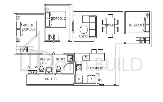 SYMPHONY SUITES B1a floorplan (watermarked)