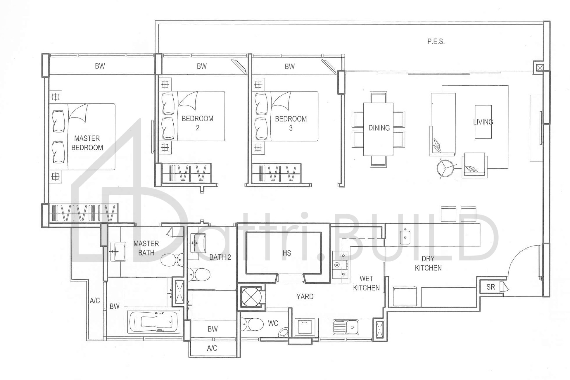 CLEMENTIWOODS CONDOMINIUM C2P floorplan (watermarked)