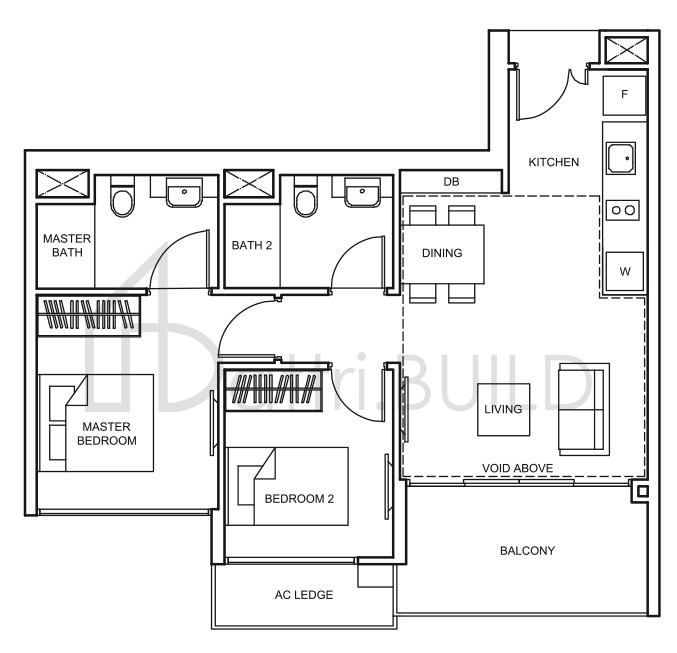 THE GLADES B7-L floorplan (watermarked)