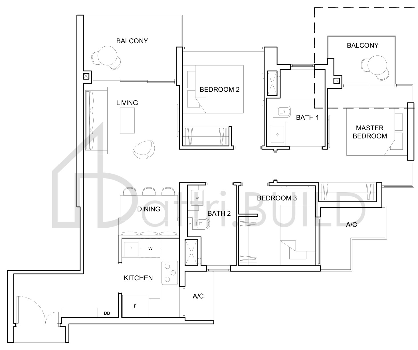 HIGH PARK RESIDENCES 3C3-b floorplan (watermarked)