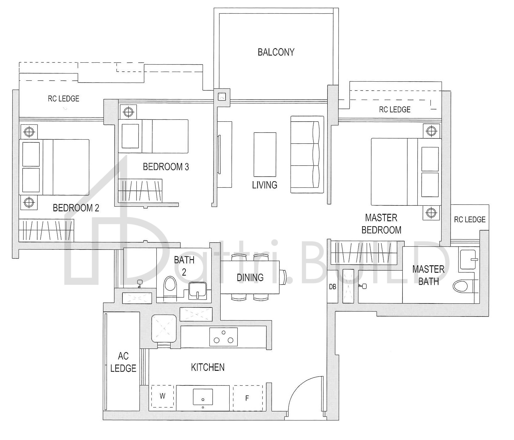 THE TOPIARY B3 floorplan (watermarked)