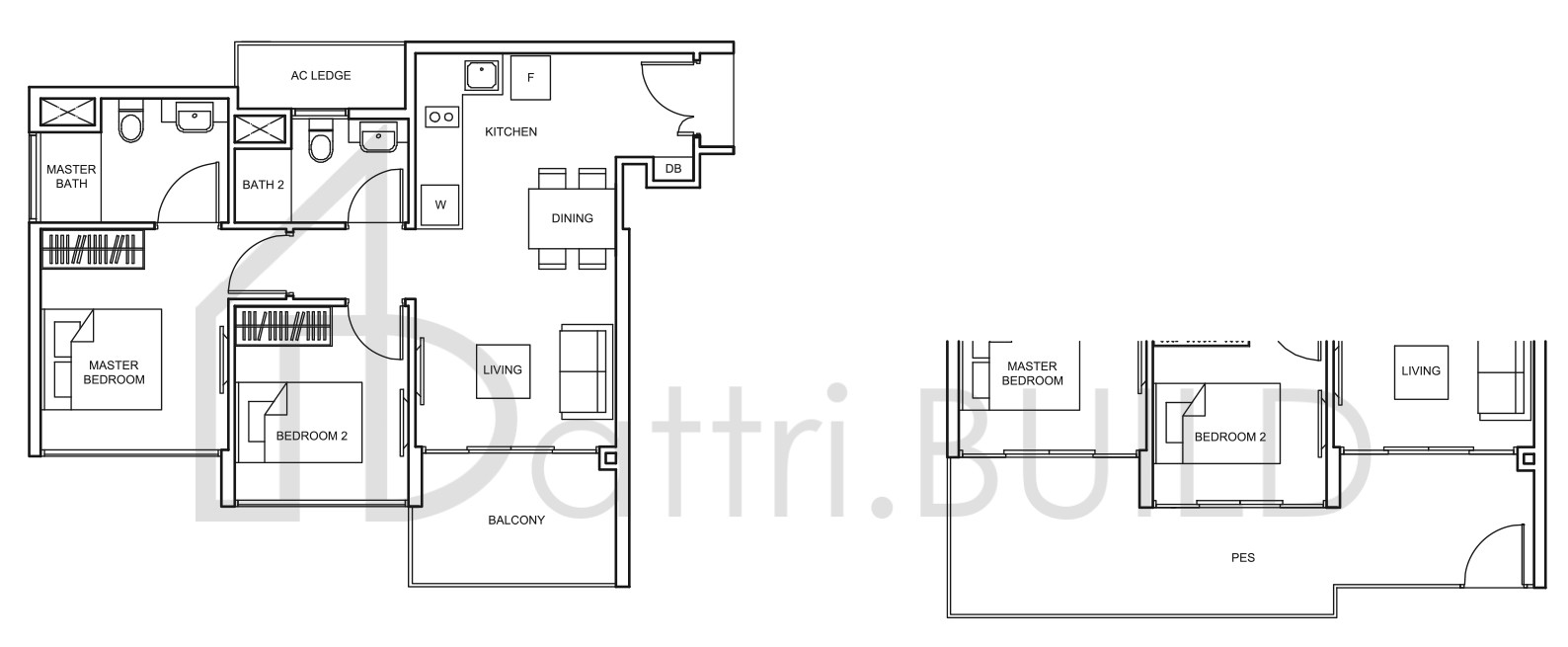 THE GLADES B5-P floorplan (watermarked)
