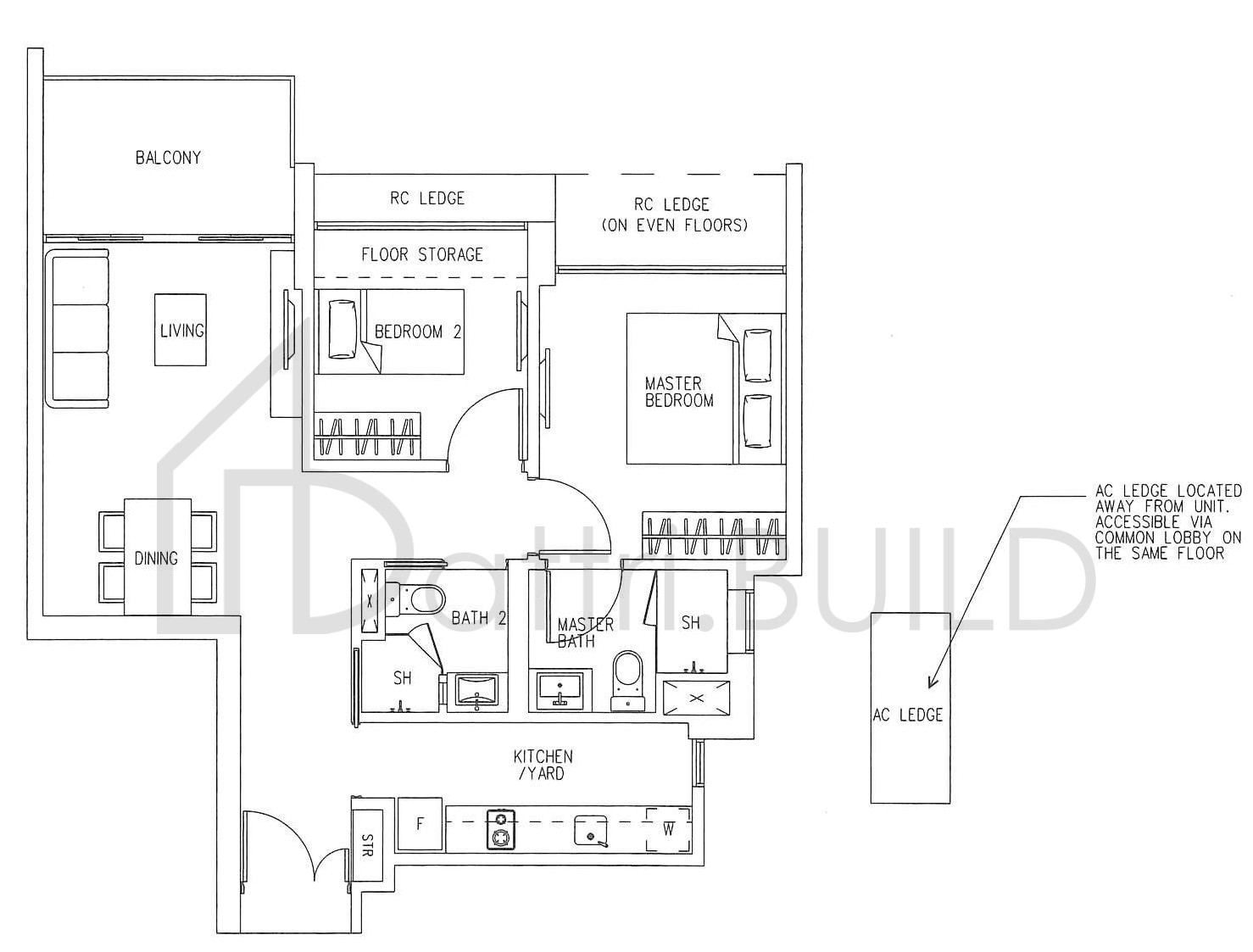 H2O RESIDENCES B3 floorplan (watermarked)