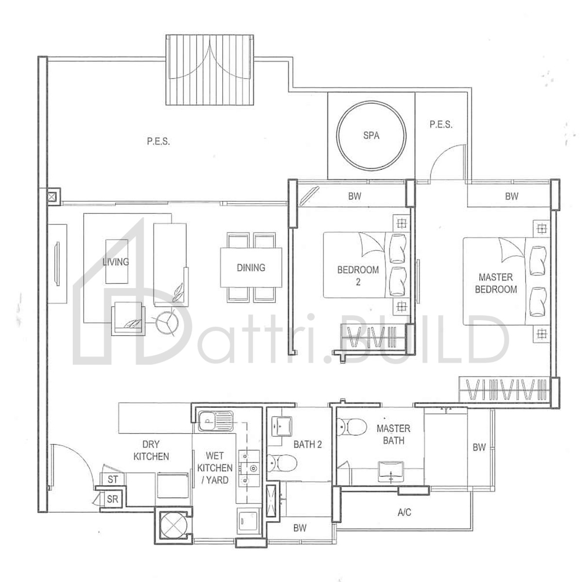 CLEMENTIWOODS CONDOMINIUM D1P floorplan (watermarked)
