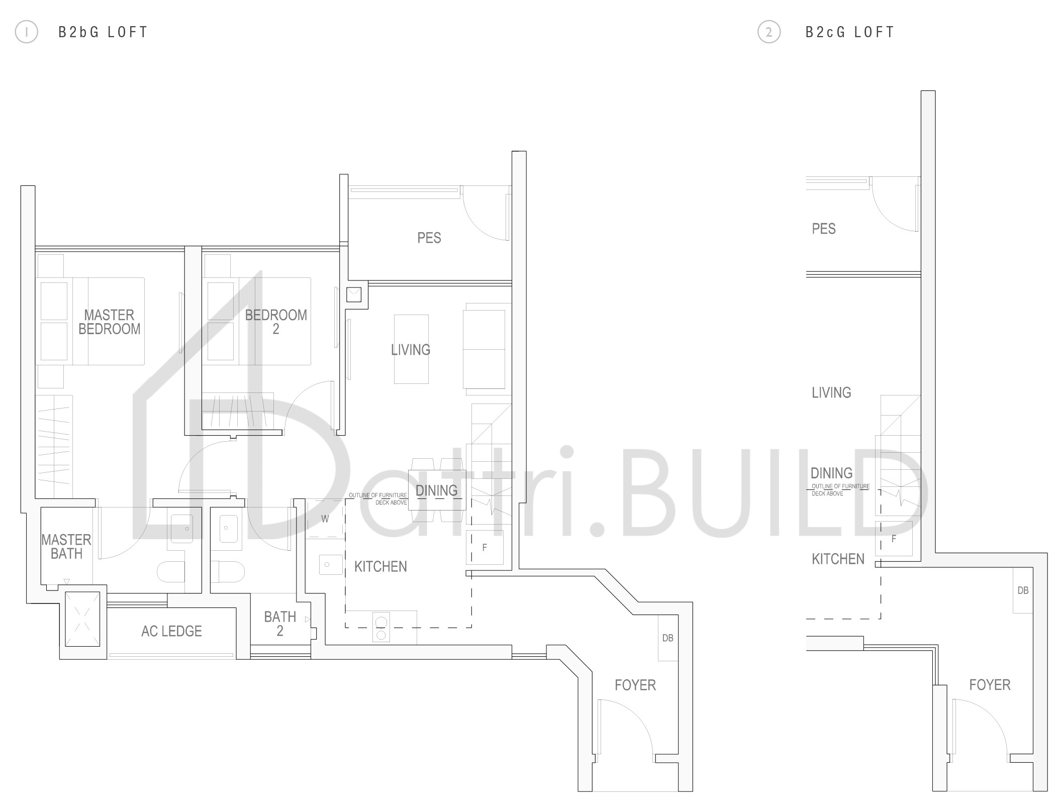 RIVERBANK @ FERNVALE B2bG LOFT floorplan (watermarked)