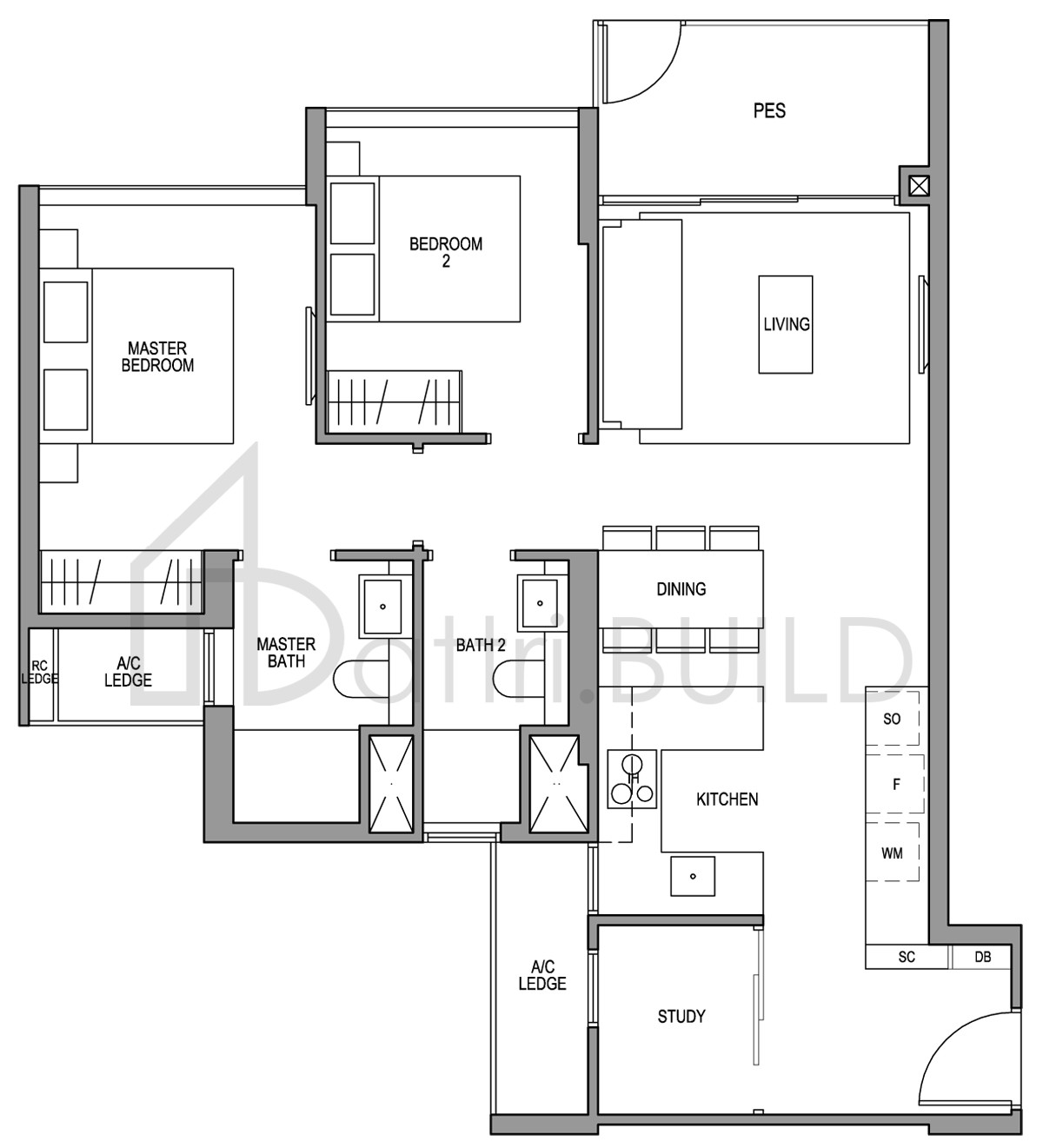 MARTIN MODERN B3S-G floorplan (watermarked)