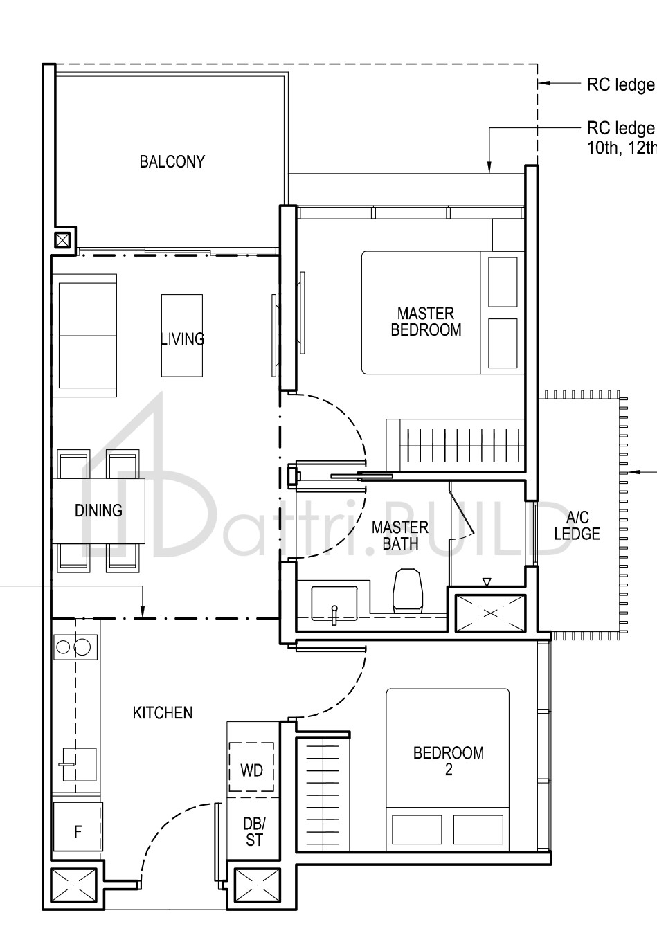 THE TAPESTRY B2(d) floorplan (watermarked)