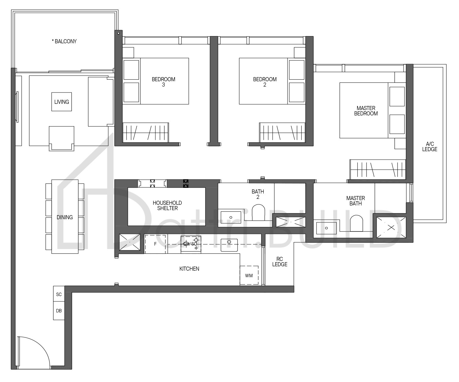MIDTOWN MODERN C2-R floorplan (watermarked)