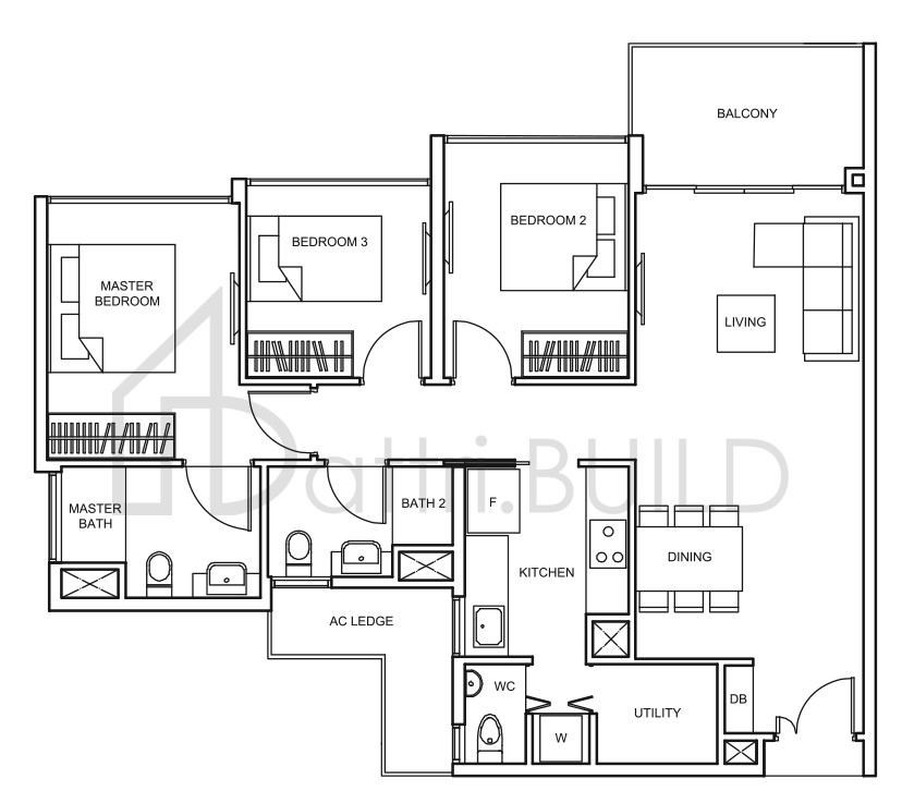 THE GLADES C3 floorplan (watermarked)