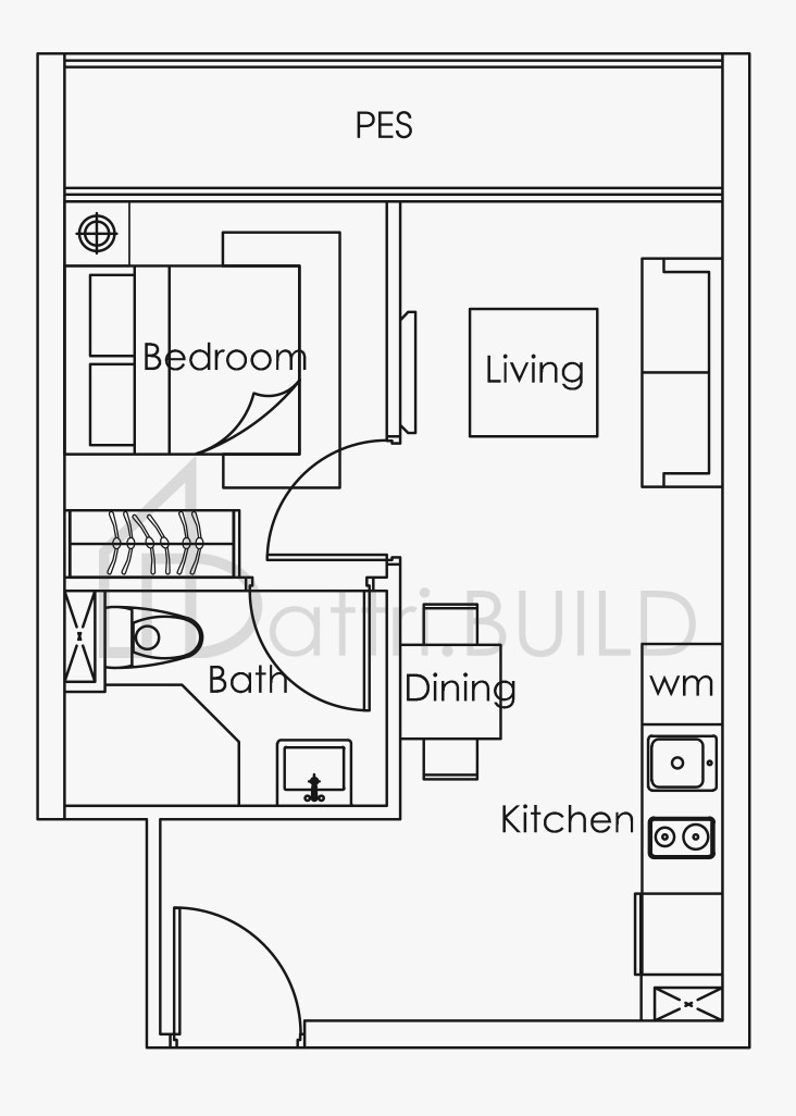 LOFT @ STEVENS E1 floorplan (watermarked)