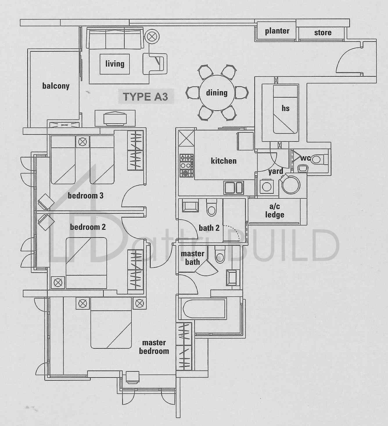 DE ROYALE A3 floorplan (watermarked)