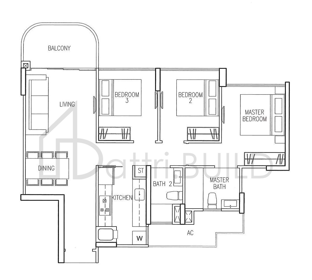 RIVERSOUND RESIDENCE C1 floorplan (watermarked)