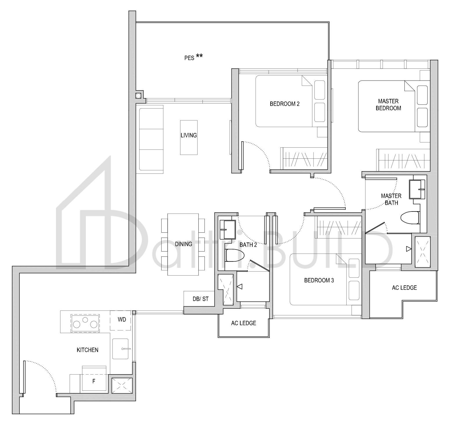 AFFINITY AT SERANGOON C2(b)(PES) floorplan (watermarked)