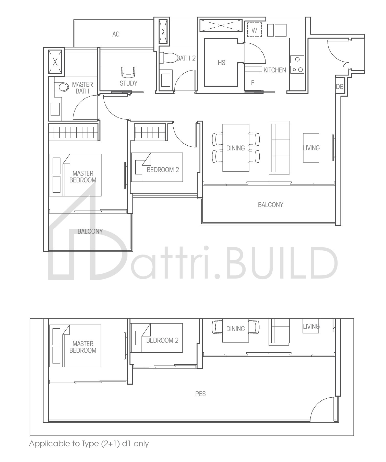 BARTLEY RESIDENCES (2+1)d floorplan (watermarked)