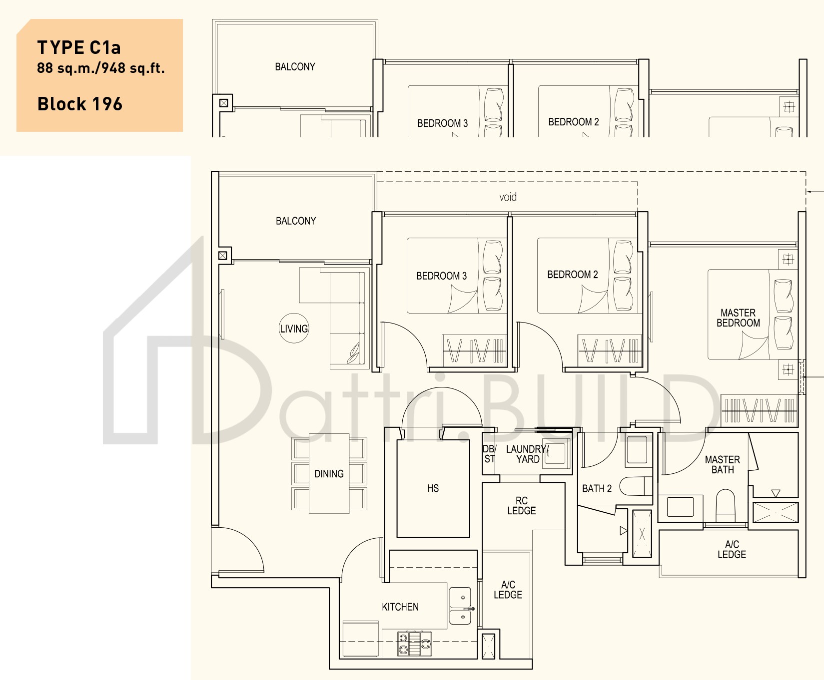 WESTWOOD RESIDENCES C1a floorplan (watermarked)