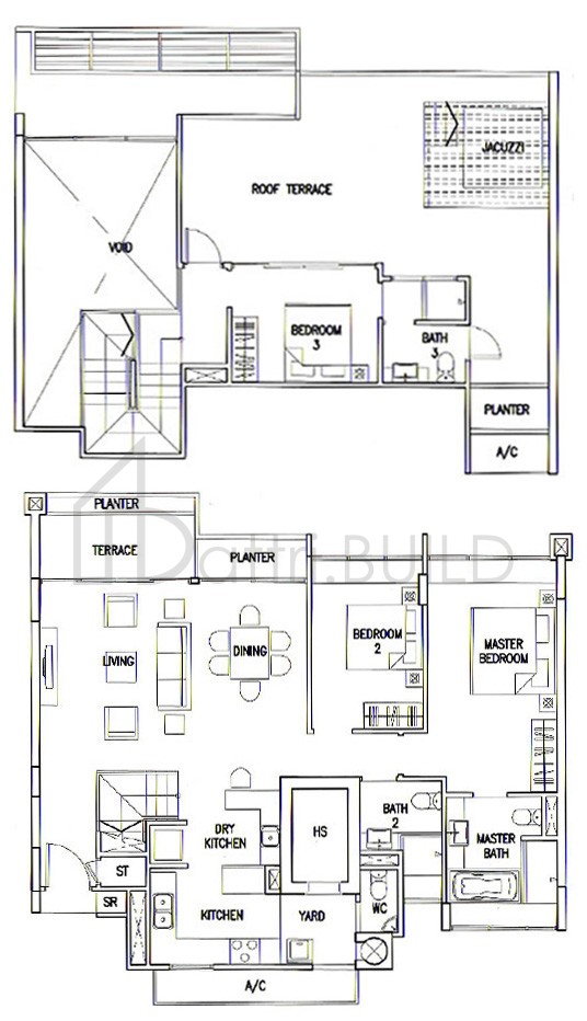 THE CALROSE DB1 floorplan (watermarked)
