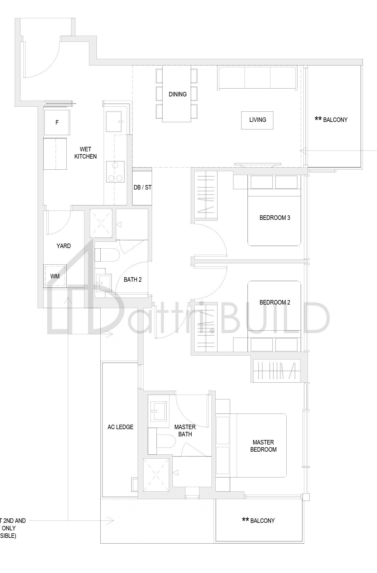 THE VERANDAH RESIDENCES C3a floorplan (watermarked)
